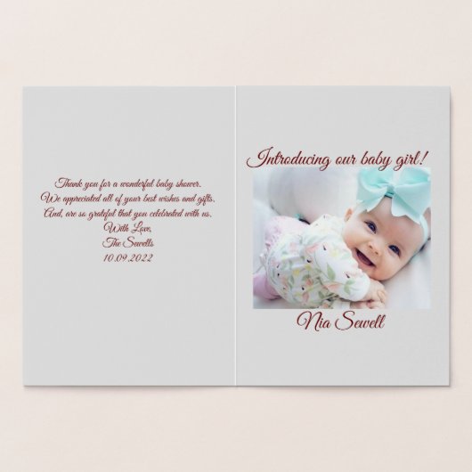 Dankeschön Karte (Innenseite)