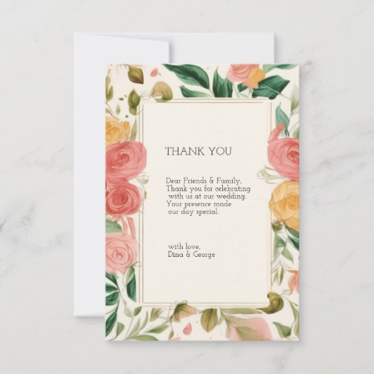 Dankeschön Karte (Vorderseite)