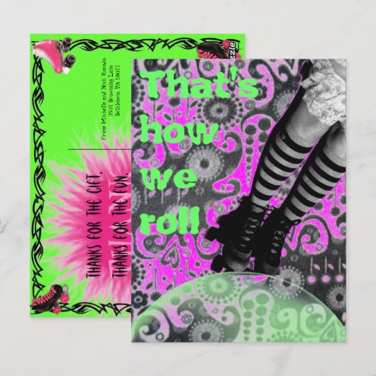 Dankeschön Karte (Vorne/Hinten)