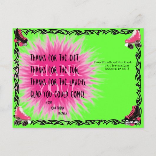 Dankeschön Karte (Rückseite)