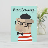 Dankeschön Karte auf Französisch - Französisch Bul (Stehend Vorderseite)