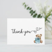 Dankeschön-Karte - Baby Baby abwarten Dankeskarte (Stehend Vorderseite)