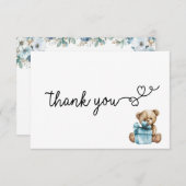 Dankeschön-Karte - Baby Baby abwarten Dankeskarte (Vorne/Hinten)