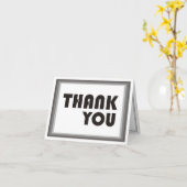 Dankeschön-Karte (Bauhaus-Schriftart) Karte (Gelbe Blume)