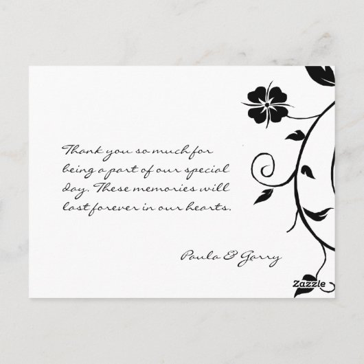 Dankeschön Karte - Benutzerdefinierte Bestellung (Rückseite)