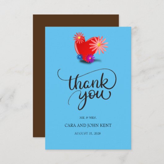 Dankeschön-Karte Dankeskarte (Vorne/Hinten)