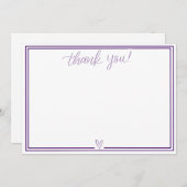 Dankeschön Karte (dunkel Lila) (Vorne/Hinten)