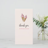 Dankeschön-Karte - Eiscreme-Party (Stehend Vorderseite)