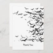 Dankeschön Karte - Fledermäuse / Blank (Vorne/Hinten)