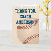 Dankeschön Karte für Baseball-Trainer (Gelbe Blume)