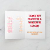 Dankeschön Karte für Basketballtrainer (Innenseite)