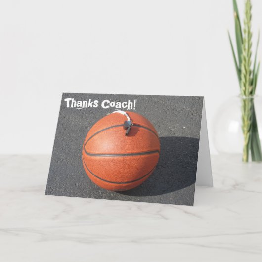 Dankeschön Karte für Basketballtrainer (Vorderseite)