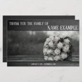 Dankeschön Karte für Beerdigung und Bereavement (Vorne/Hinten)