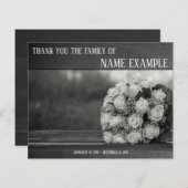 Dankeschön Karte für Beerdigung und Bereavement (Vorne/Hinten)