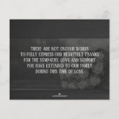 Dankeschön Karte für Beerdigung und Bereavement (Rückseite)