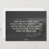 Dankeschön Karte für Beerdigung und Bereavement (Rückseite)