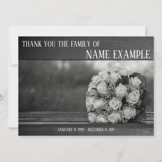 Dankeschön Karte für Beerdigung und Bereavement (Vorderseite)