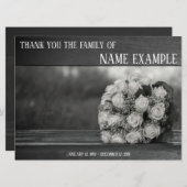 Dankeschön Karte für Beerdigung und Bereavement (Vorne/Hinten)