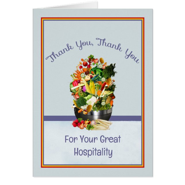 Dankeschön-Karte für das große Gastgewerbe (Vorne)