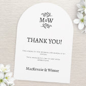 Dankeschön-Karte für das Hochzeitscouple Monogram Einladung