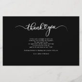 Dankeschön-Karte für das Hochzeitstil-Foto Briefpapier (Rückseite)