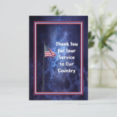 Dankeschön-Karte für den Dienst in unserem Land Dankeskarte (Stehend Vorderseite)