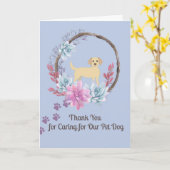 Dankeschön Karte für den Gekümmert Hund (Gelbe Blume)