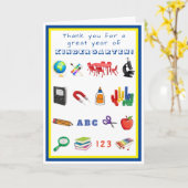 Dankeschön-Karte für den Kindergartenlehrer Karte (Gelbe Blume)