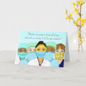 Dankeschön Karte für Gesundheitsdienstleister (Gelbe Blume)