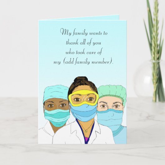 Dankeschön Karte für Gesundheitsdienstleister (Vorderseite)