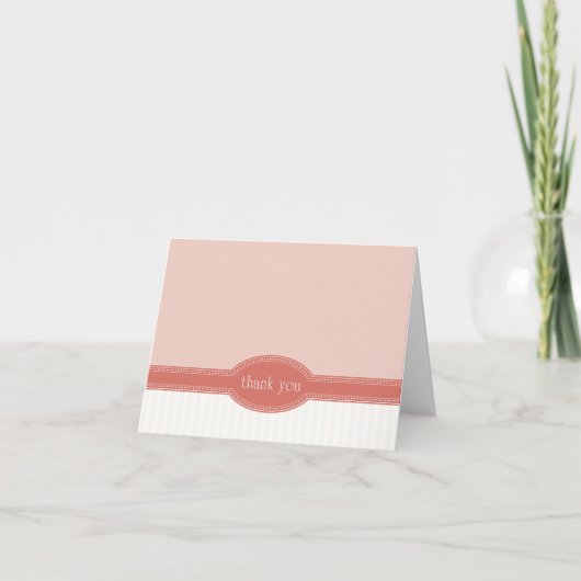 Dankeschön Karte für Hochzeit oder Dusche, Koralle (Vorderseite)