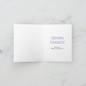 Dankeschön-Karte für Hochzeitblauer Splash-Kranz Dankeskarte (Innenseite)