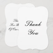 Dankeschön Karte für Hochzeiten (Vorne/Hinten)