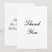 Dankeschön Karte für Hochzeiten (Vorne/Hinten)