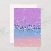 Dankeschön Karte für Ihren Besuch (Vorne/Hinten)