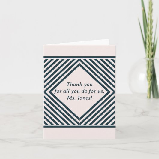 Dankeschön-Karte für Lehrer (Vorderseite)