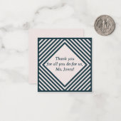 Dankeschön-Karte für Lehrer Mitteilungskarte (Vorderseite/Rückseite Beispiel)