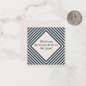 Dankeschön-Karte für Lehrer Mitteilungskarte (Vorderseite/Rückseite Beispiel)