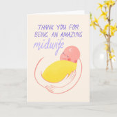 Dankeschön Karte für Midfrau (Gelbe Blume)