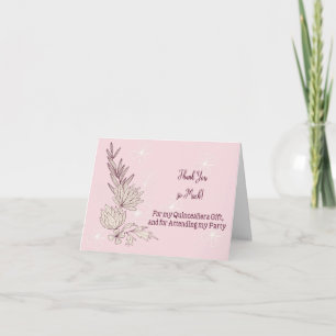 Dankeschön Karte für Quinceanera Geschenk