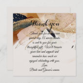 Dankeschön-Karte "Goldene Libelle" (Vorne/Hinten)