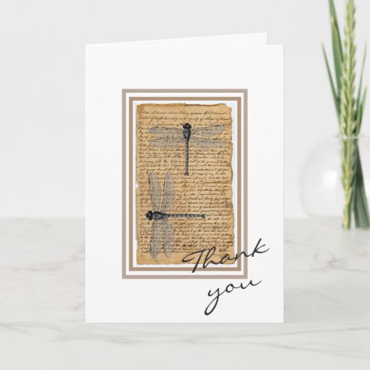 Dankeschön Karte - Libellen (Vorderseite)