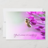 Dankeschön-Karte mit Blume und Biene Dankeskarte (Rückseite)