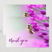 Dankeschön-Karte mit Blume und Biene Dankeskarte (Vorne/Hinten)