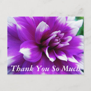 Dankeschön Karte mit Dahlia Background