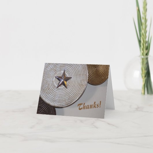 Dankeschön Karte mit einem Stern (Vorderseite)