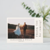 Dankeschön-Karte mit eleganter Typografie Dankeskarte (Stehend Vorderseite)