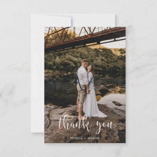 Dankeschön Karte mit Foto-Leere hinten (Vorderseite)