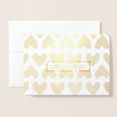 Dankeschön Karte mit Herz-Muster Hintergrund (Vorderseite mit Umschlag)