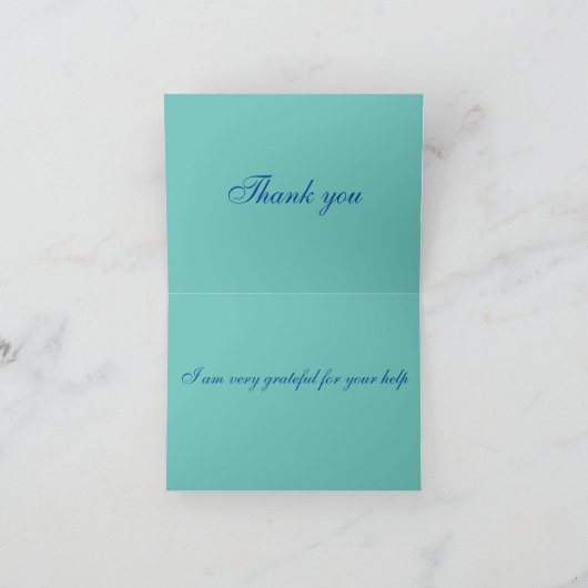 Dankeschön Karte mit Kunst (Innenseite)